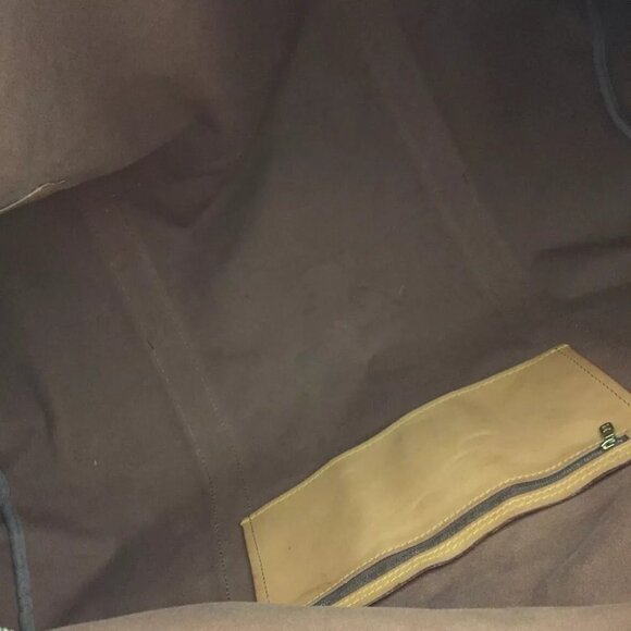 628451AP (S6) Louis Vuitton Travel Bag Sac Polochon Brown Monogram w/Shoulder St - Picture 8 of 12